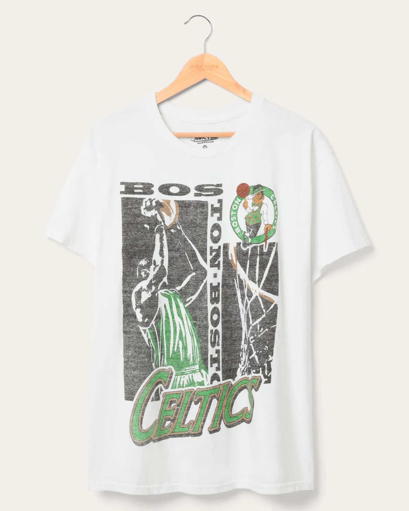 Celtics Jump Shot Short Sleeve Tee sold by Junk Food Clothing