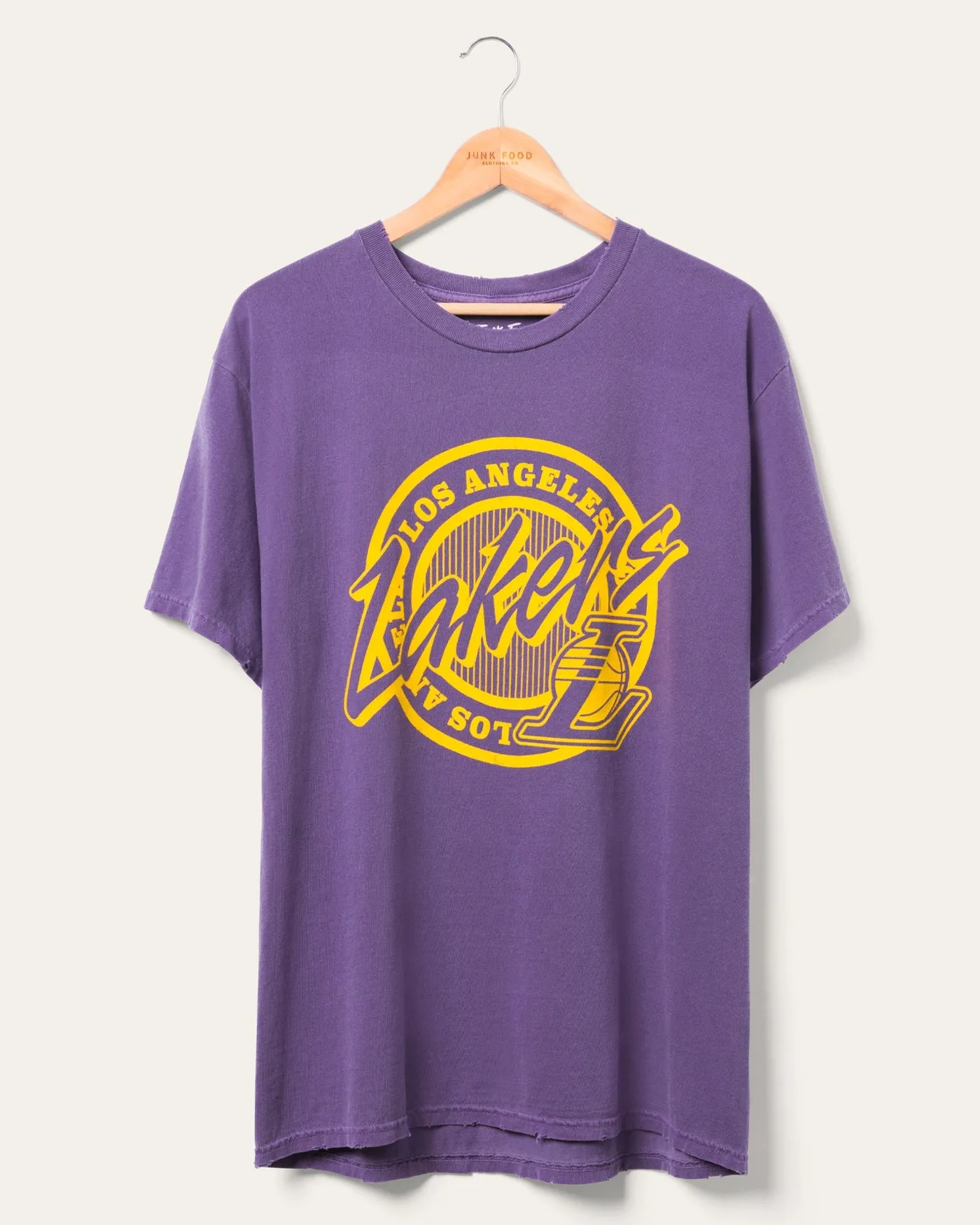 Lakers Crest Vintage Tee sold by Junk Food Clothing