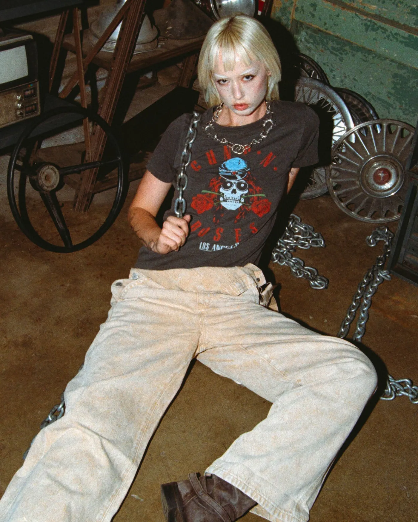 Women's Guns N' Roses Skull Original Tee sold by Junk Food Clothing product image thumbnail 2