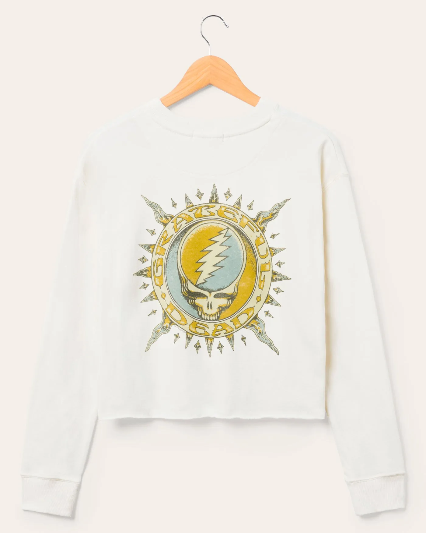 Women's Grateful Dead Sun Cropped Crew Fleece sold by Junk Food Clothing product image thumbnail 2
