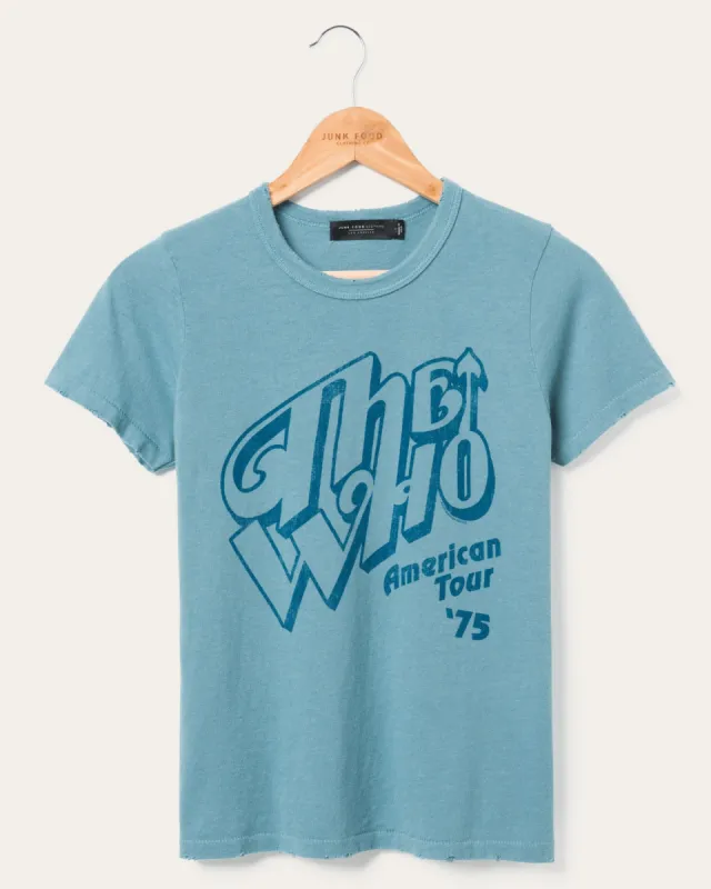 Women's The Who American Tour '75 Original Tee sold by Junk Food Clothing