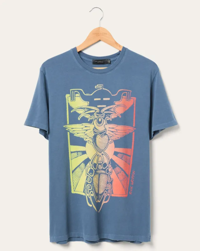 Rick Griffin Eye Heart Beetle Vintage Tee sold by Junk Food Clothing