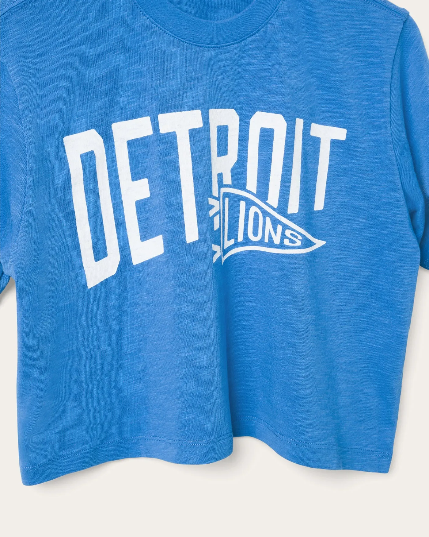 Women's Detroit Lions Dual Threat Mock Neck Crop Tee sold by Junk Food Clothing product image thumbnail 5