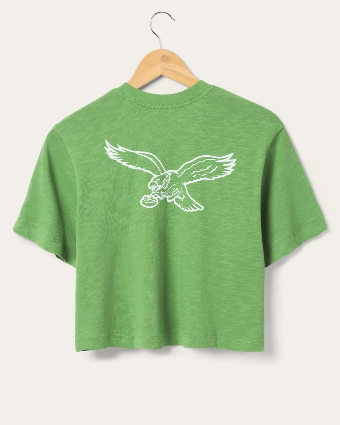 Women's Philadelphia Eagles Dual Threat Mock Neck Crop Tee sold by Junk Food Clothing product image thumbnail 4