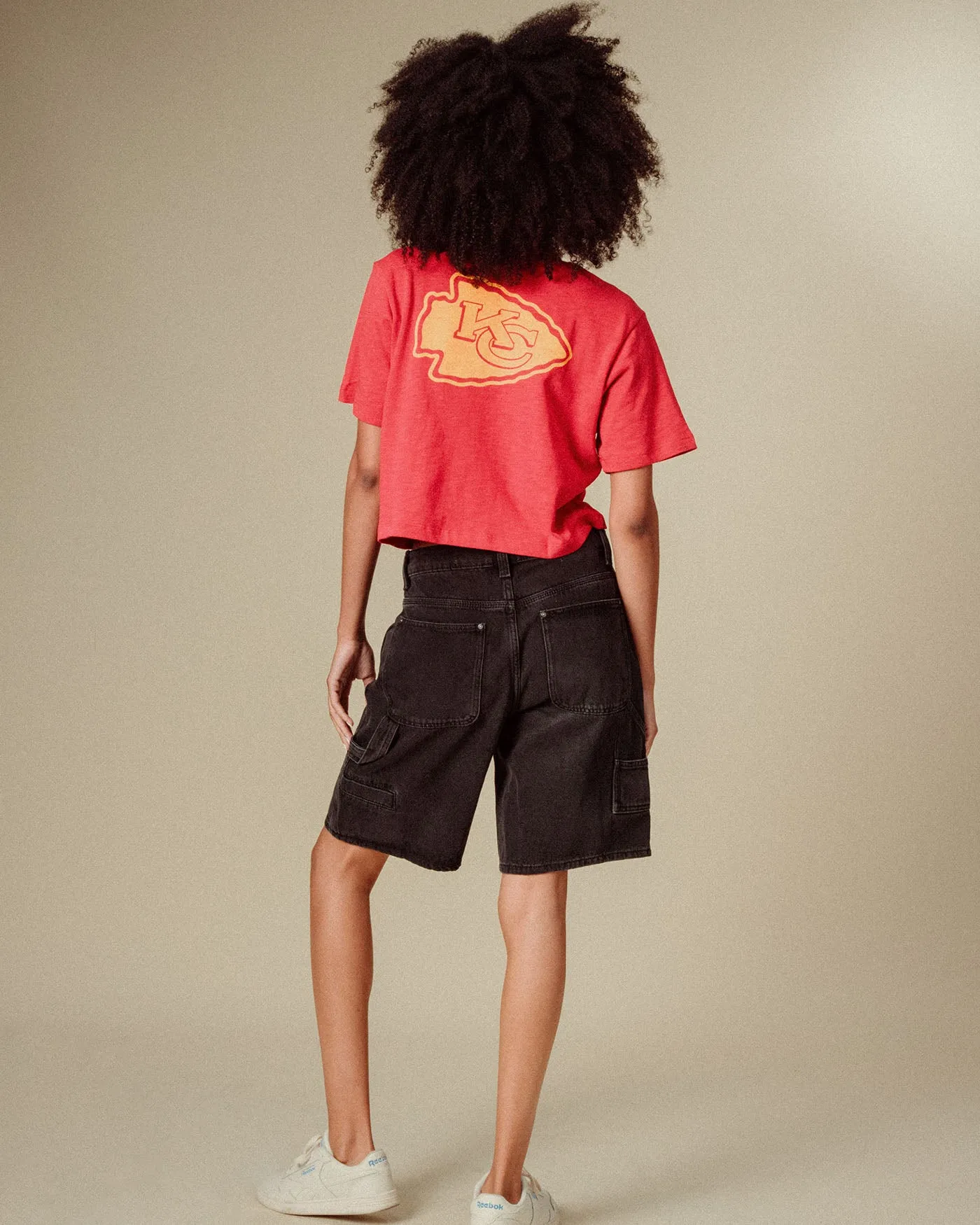 Women's Kansas City Chiefs Dual Threat Mock Neck Crop Tee sold by Junk Food Clothing product image thumbnail 3