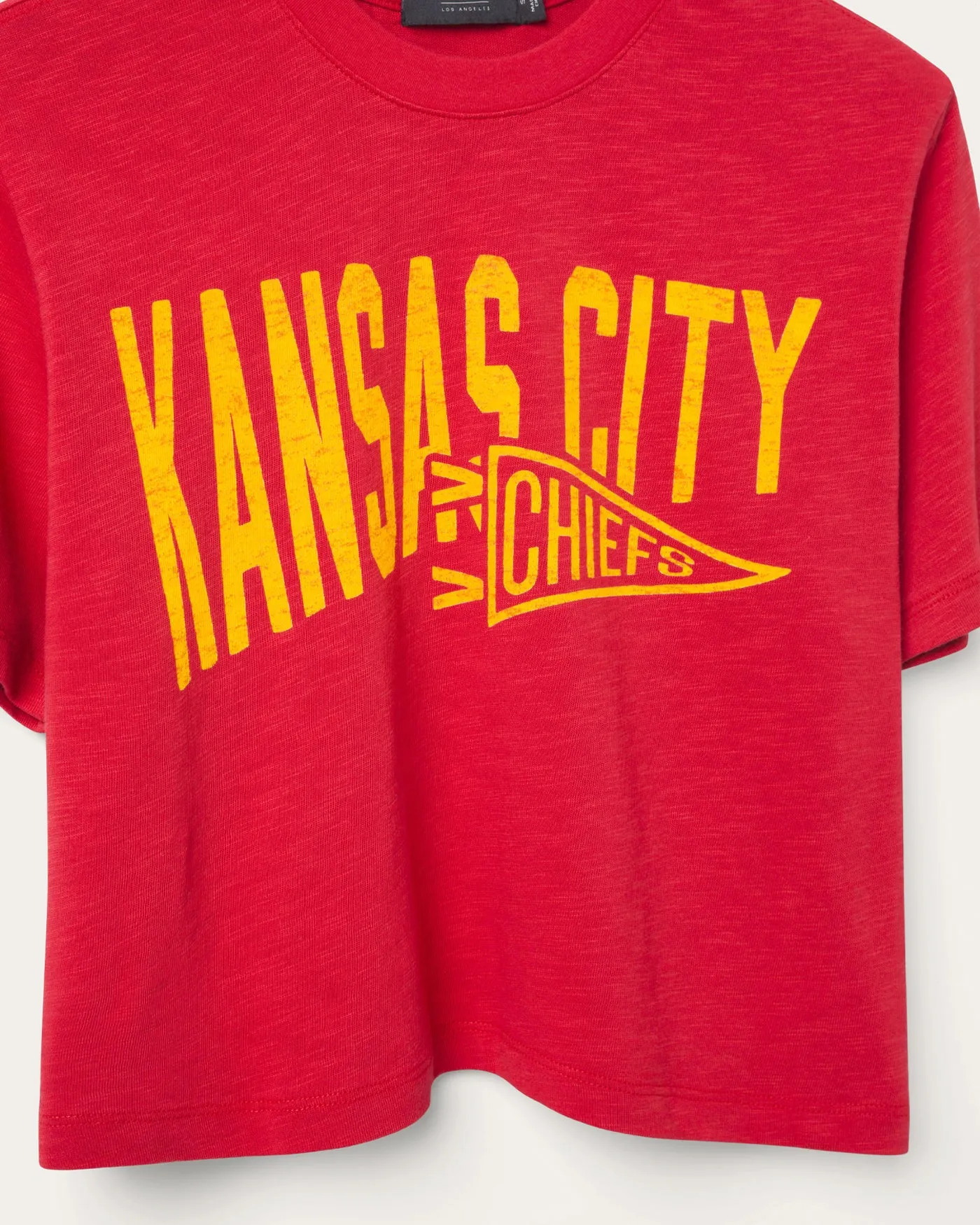 Women's Kansas City Chiefs Dual Threat Mock Neck Crop Tee sold by Junk Food Clothing product image thumbnail 5