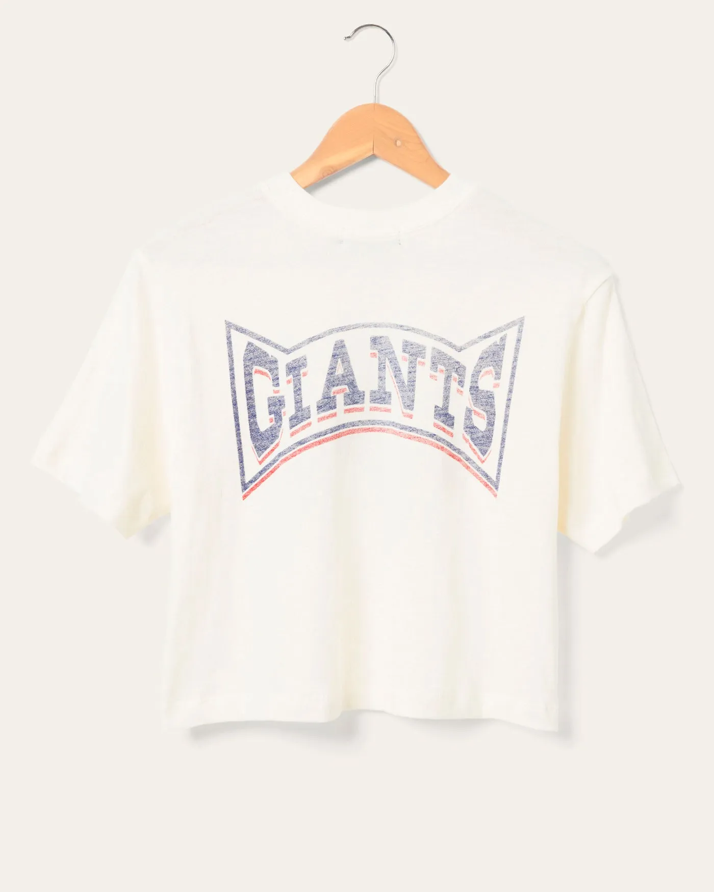 Women's New York Giants Mock Neck Crop Tee sold by Junk Food Clothing product image thumbnail 2