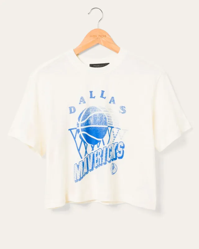 Women's Mavericks Short Sleeve Mock Neck Crop Tee sold by Junk Food Clothing