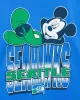Seattle Seahawks Mickey Kick Back Tee sold by Junk Food Clothing