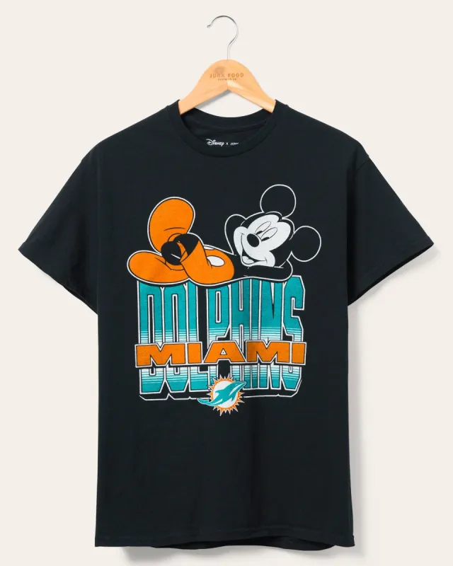 Miami Dolphins Mickey Kick Back Tee sold by Junk Food Clothing