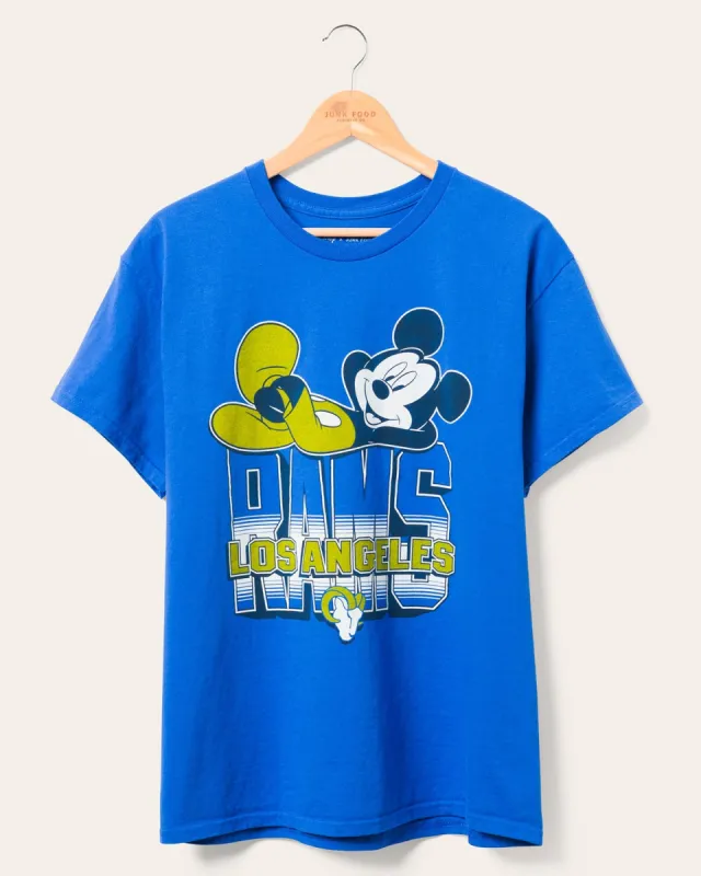 Los Angeles Rams Mickey Kick Back Tee sold by Junk Food Clothing