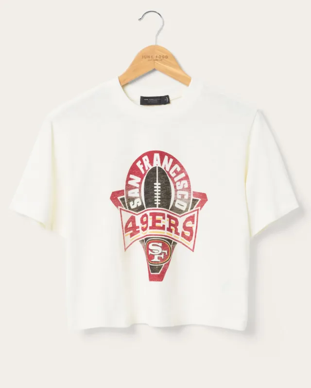 Women's 49ers Mock Neck Crop Tee sold by Junk Food Clothing