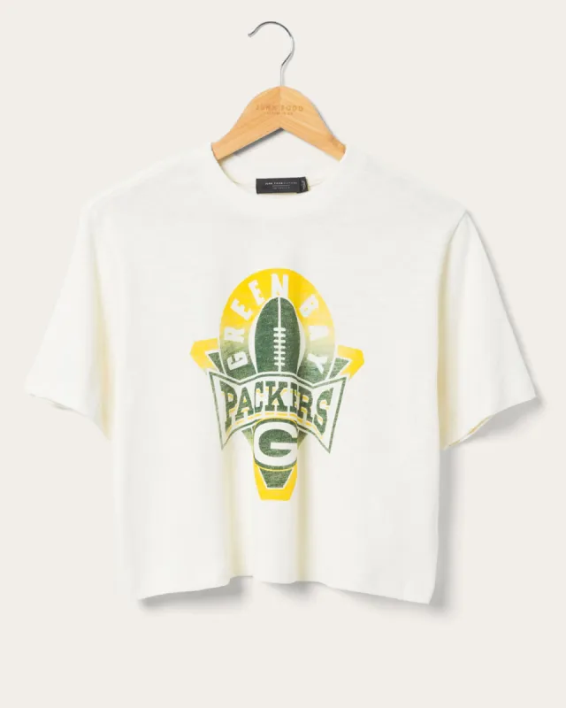 Women's Packers Mock Neck Crop Tee sold by Junk Food Clothing