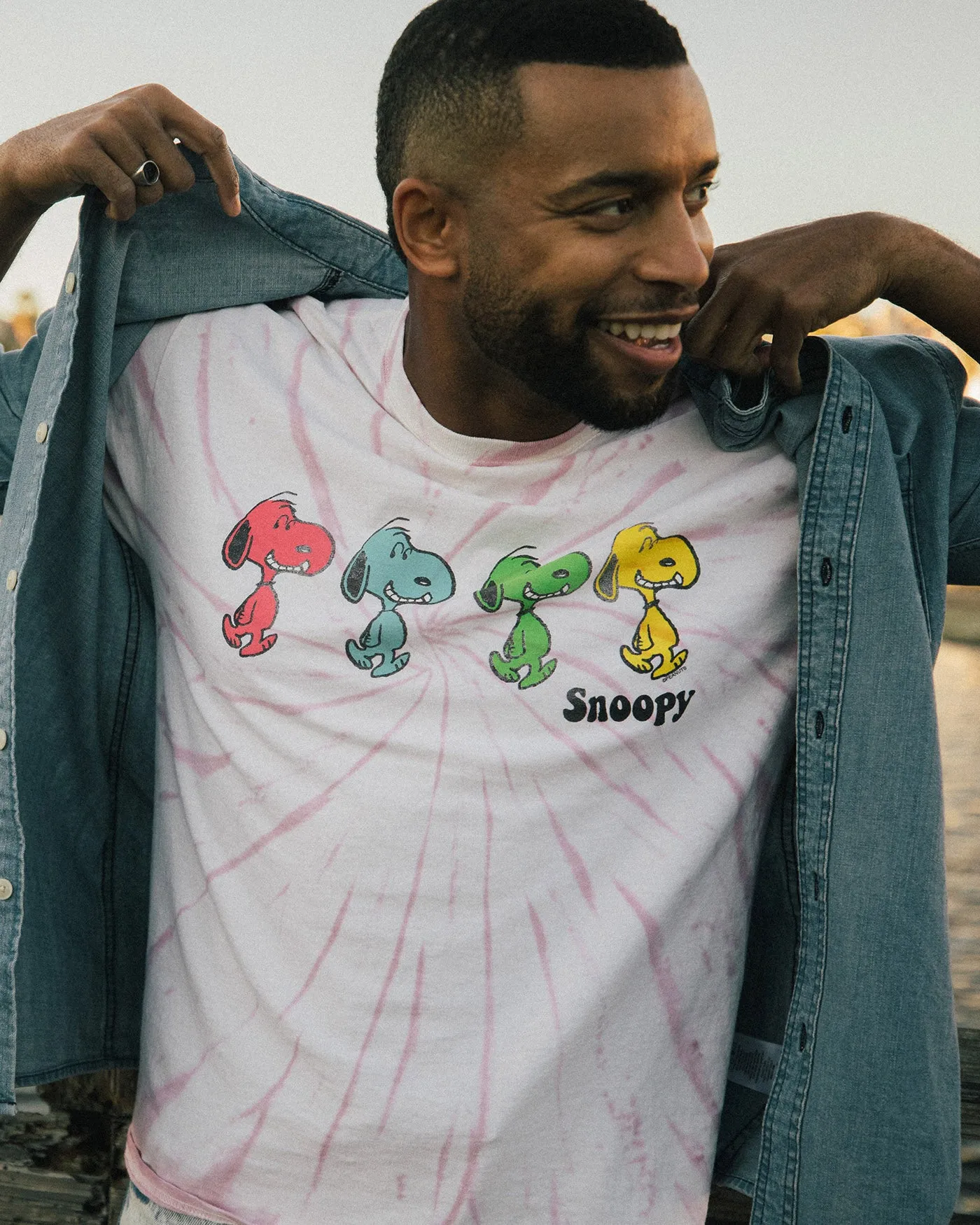 Unisex Snoopy Grateful Pup Flea Market Tee sold by Junk Food Clothing product image thumbnail 3