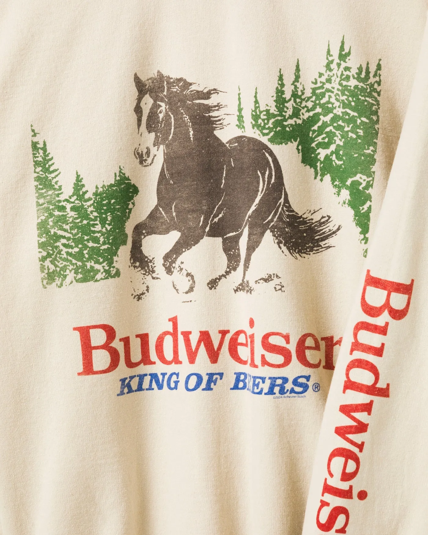 Budweiser Clydesdale King Of Beers Flea Market Fleece sold by Junk Food Clothing product image thumbnail 4