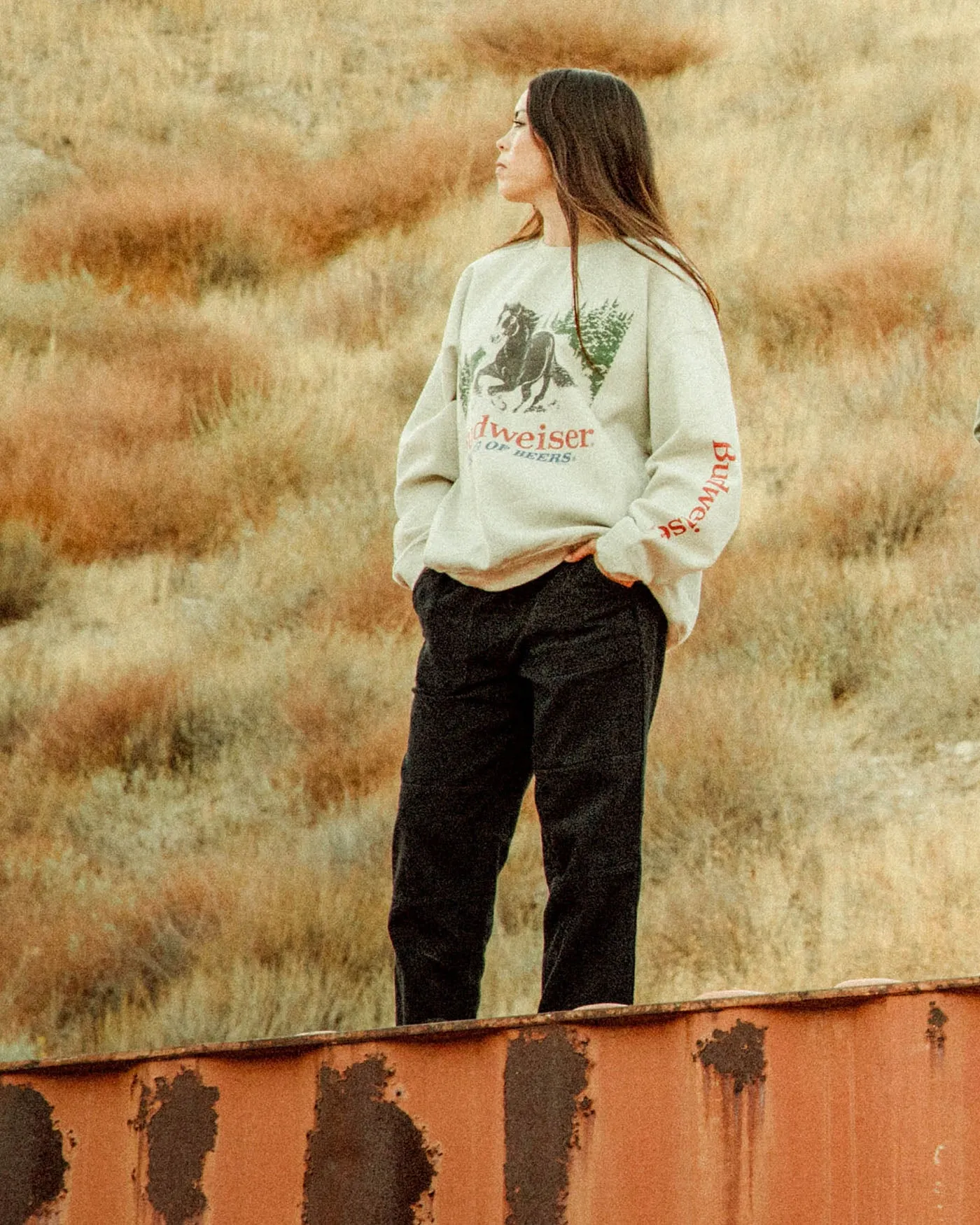 Budweiser Clydesdale King Of Beers Flea Market Fleece sold by Junk Food Clothing product image thumbnail 2