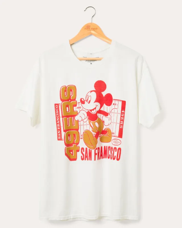 San Francisco 49ers Mickey Field Tee sold by Junk Food Clothing