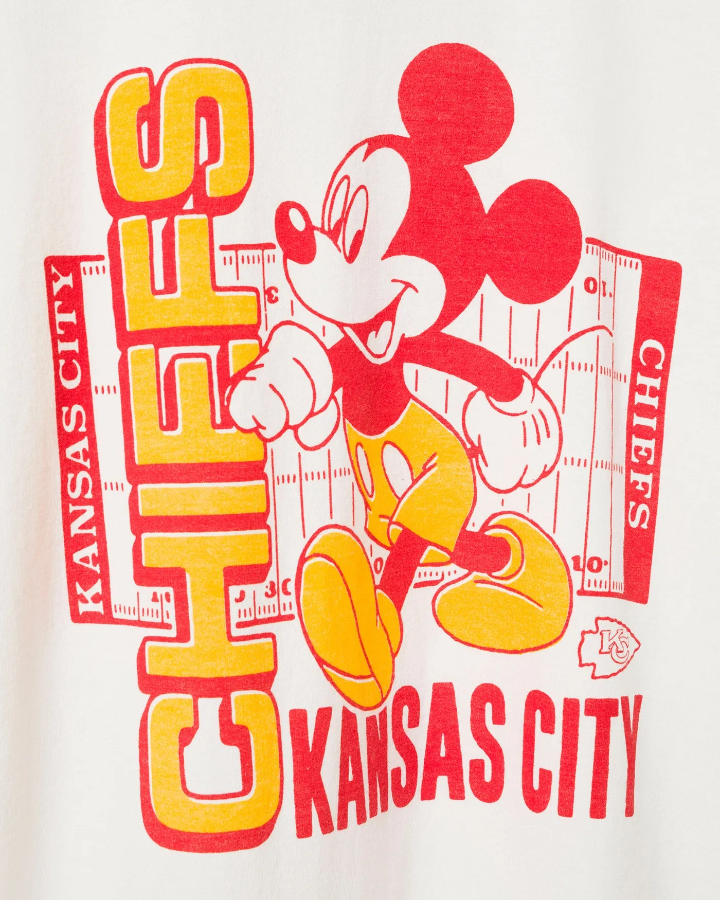 Kansas City Chiefs Mickey Field Tee sold by Junk Food Clothing product image thumbnail 3