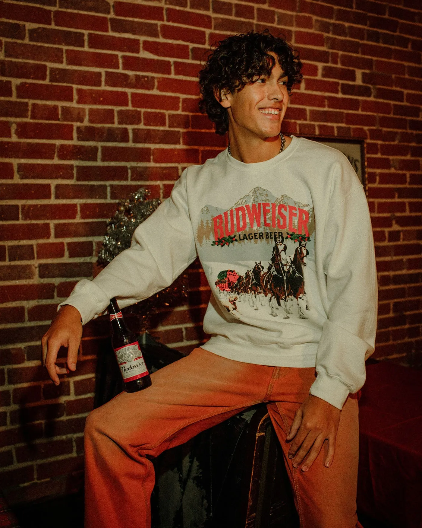 Budweiser Lager Beer Flea Market Fleece sold by Junk Food Clothing product image thumbnail 2