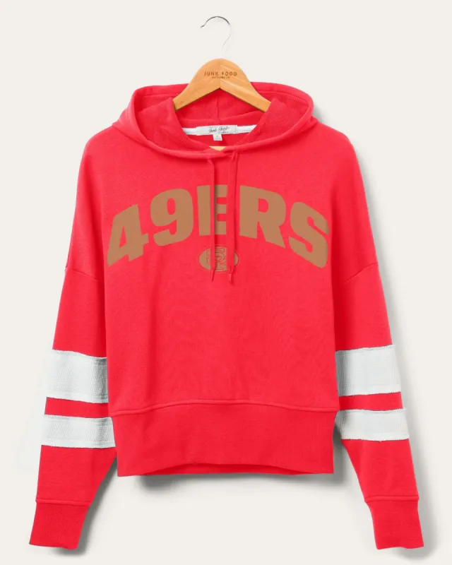 Women's NFL 49ers Sideline Striped Fleece sold by Junk Food Clothing