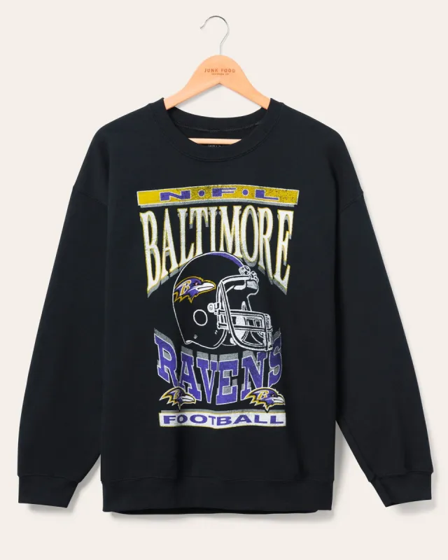 Baltimore Ravens Helmet Flea Market Crew Fleece sold by Junk Food Clothing