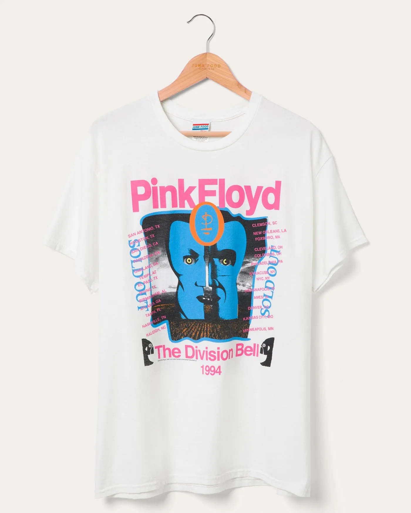 Pink Floyd Division Bell Flea Market Tee sold by Junk Food Clothing