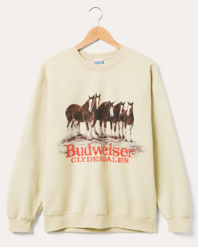 Budweiser Clydesdales Herd Flea Market Fleece sold by Junk Food Clothing