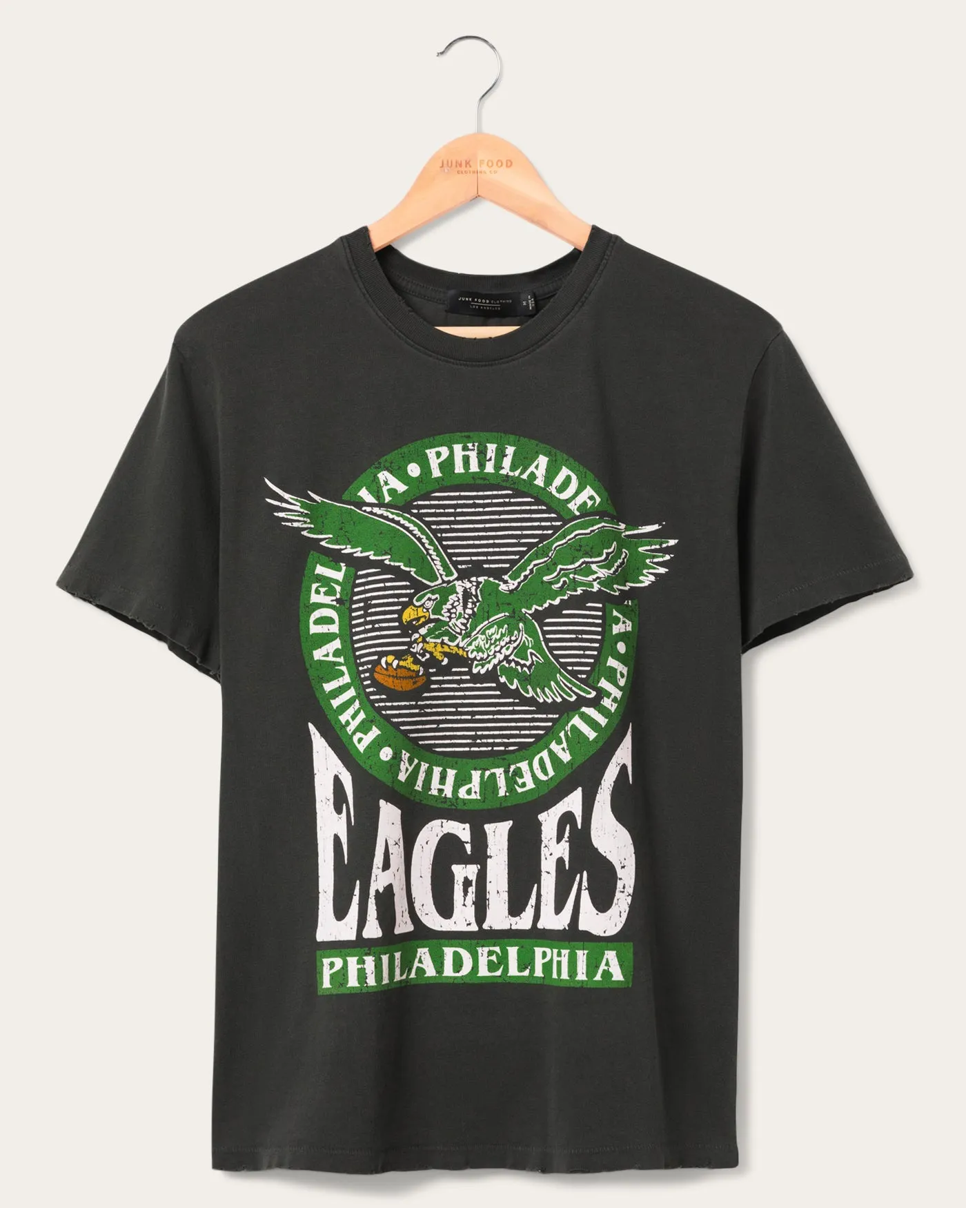 Philadelphia Eagles Crest Vintage Tee sold by Junk Food Clothing