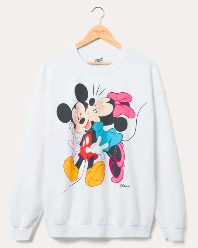 Mickey and Minnie Kiss Flea Market Fleece sold by Junk Food Clothing