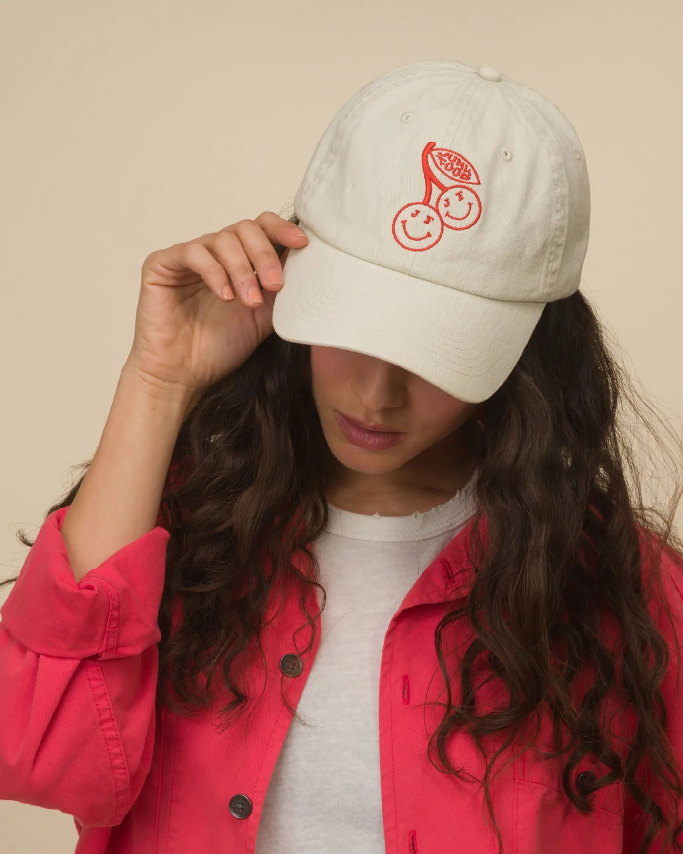 Junk Food Cherry Embroidered 90's Cap sold by Junk Food Clothing product image thumbnail 3