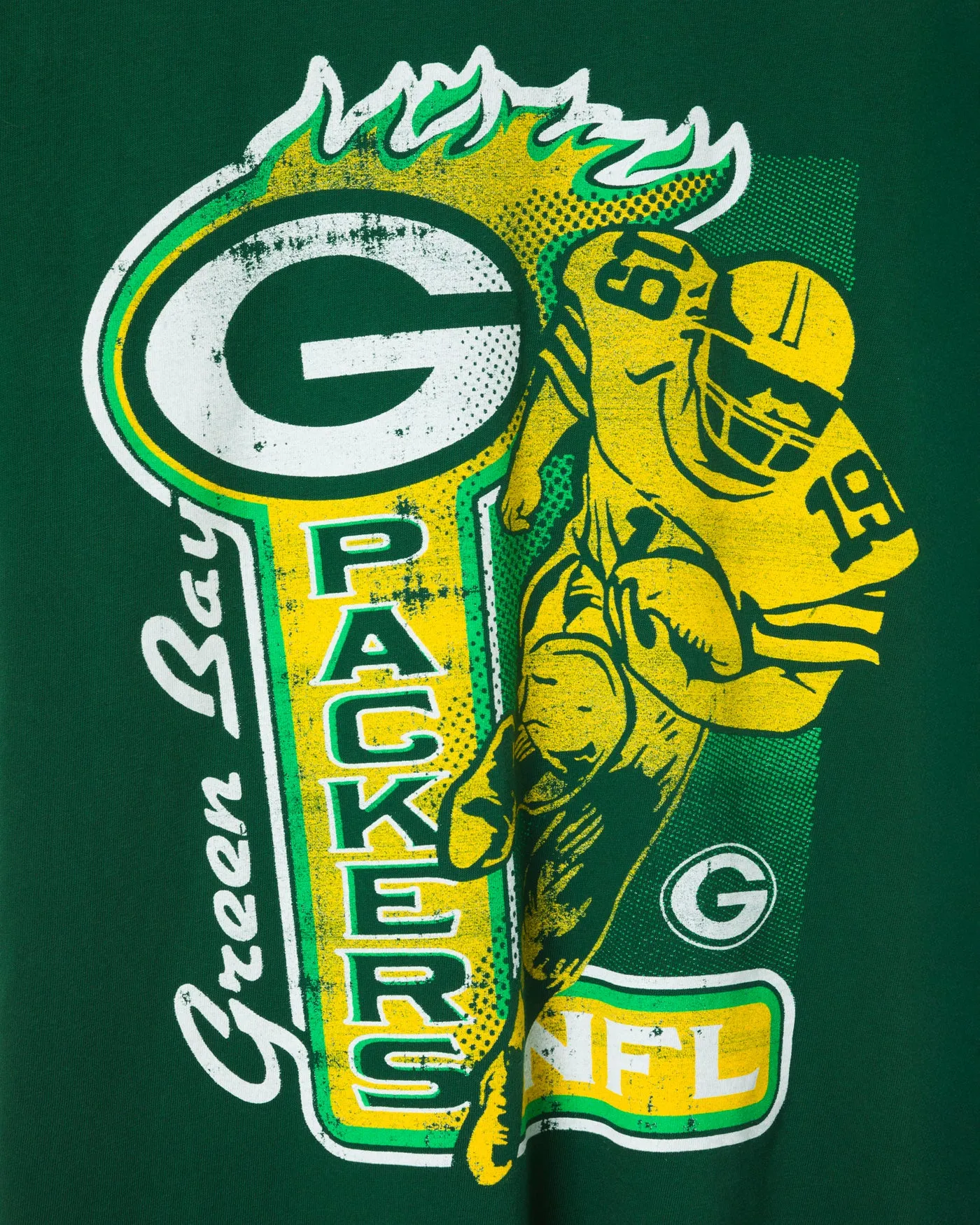 Green Bay Packers Running Back Vintage Tee sold by Junk Food Clothing product image thumbnail 3