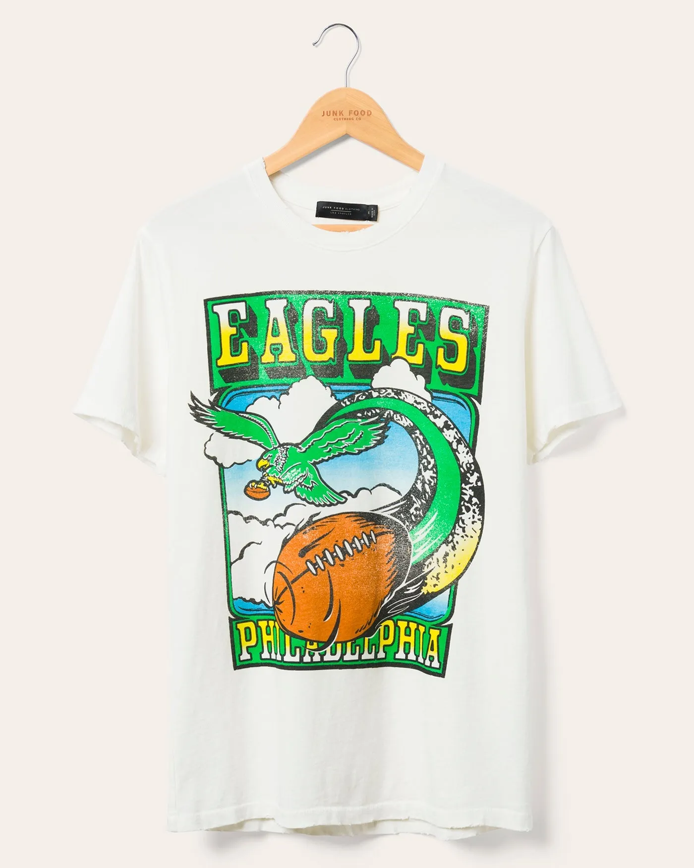 Philadelphia Eagles Sky Vintage Tee sold by Junk Food Clothing
