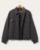 Unisex Denim Corded Collar Aviator Jacket sold by Junk Food Clothing