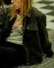 Unisex Denim Corded Collar Aviator Jacket sold by Junk Food Clothing