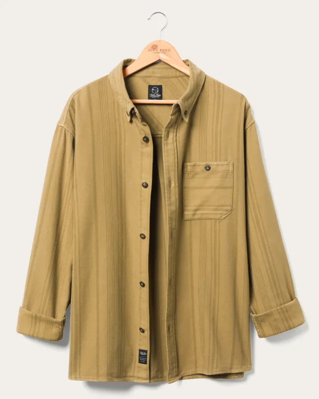 Unisex Tonal Stripe Flannel Shirt sold by Junk Food Clothing