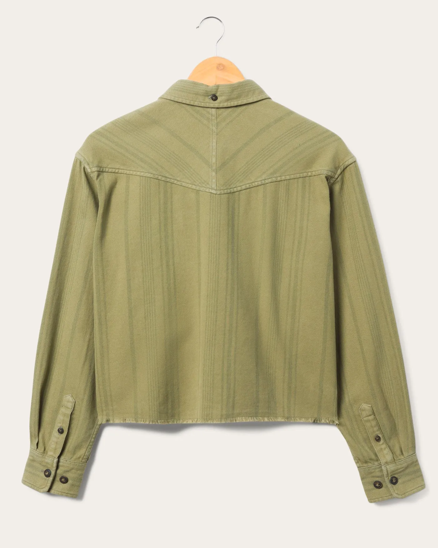Women's Tonal Stripe Flannel Crop Shirt sold by Junk Food Clothing product image thumbnail 4