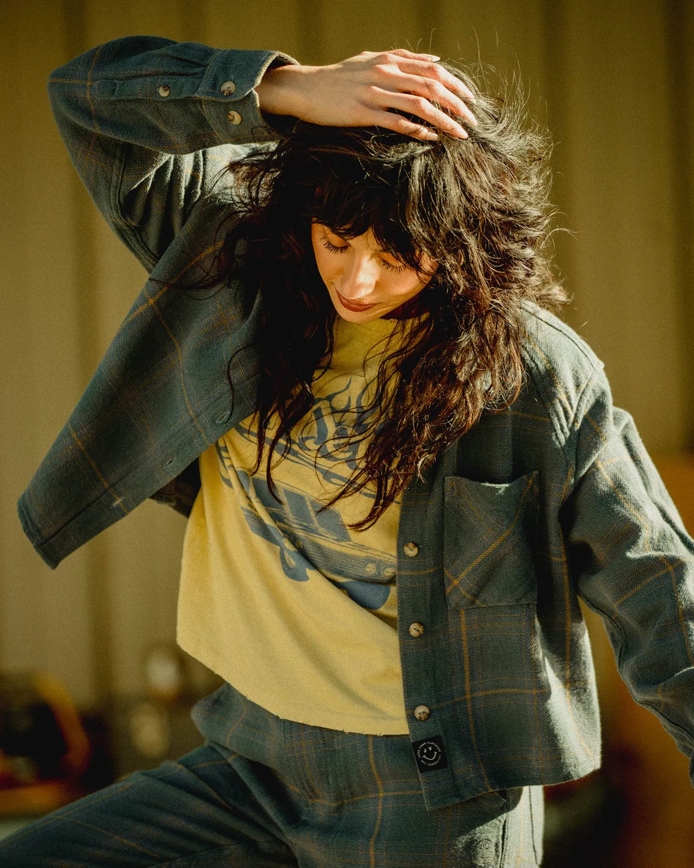 Women's Twill Plaid Crop Shirt sold by Junk Food Clothing product image thumbnail 2