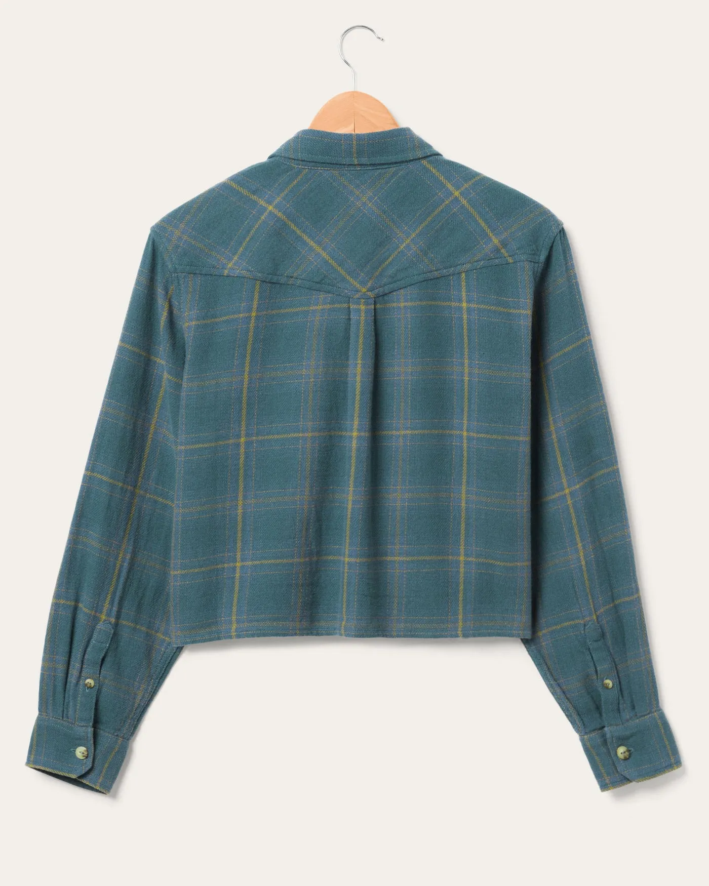 Women's Twill Plaid Crop Shirt sold by Junk Food Clothing product image thumbnail 5