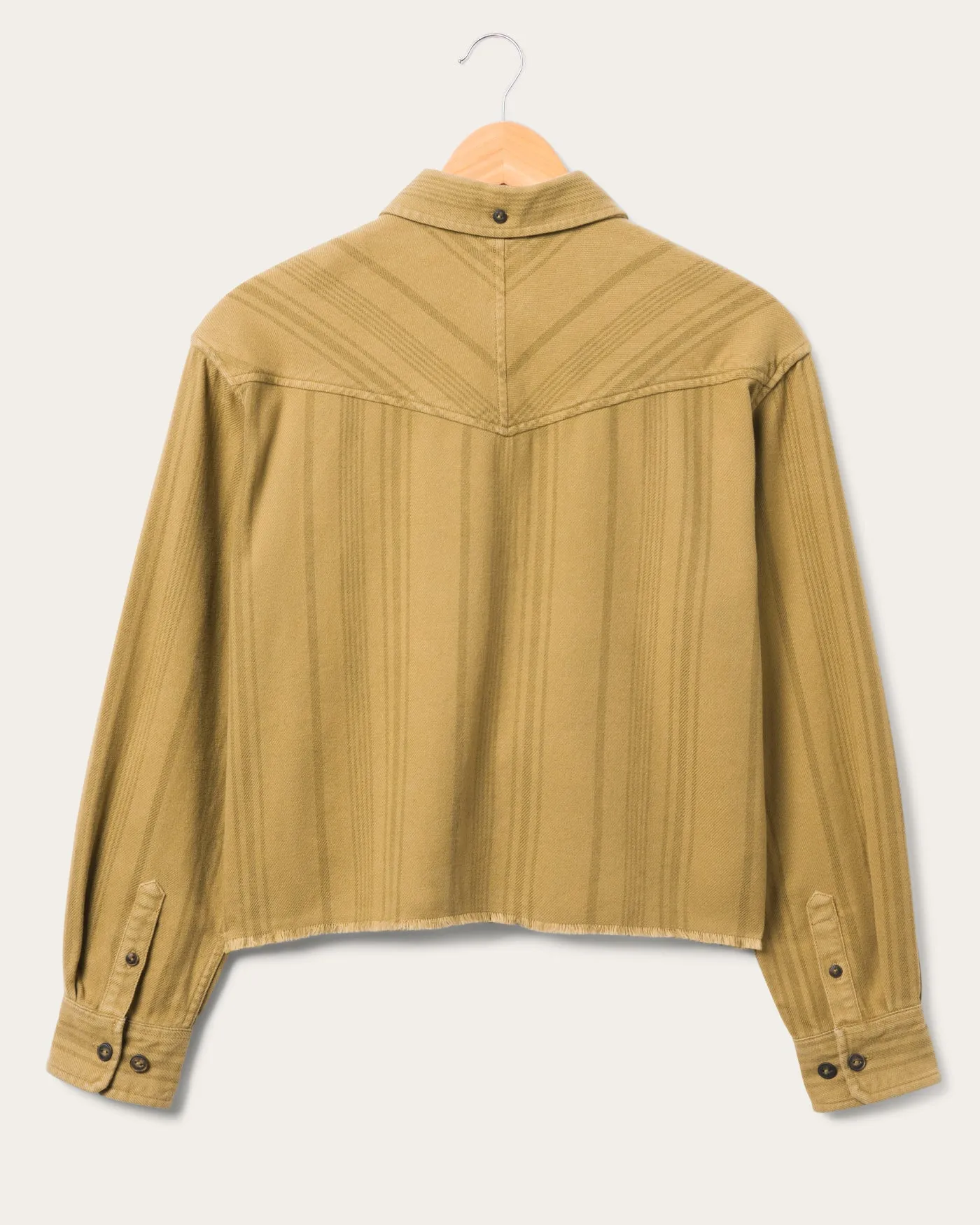 Women's Tonal Stripe Flannel Crop Shirt sold by Junk Food Clothing product image thumbnail 4