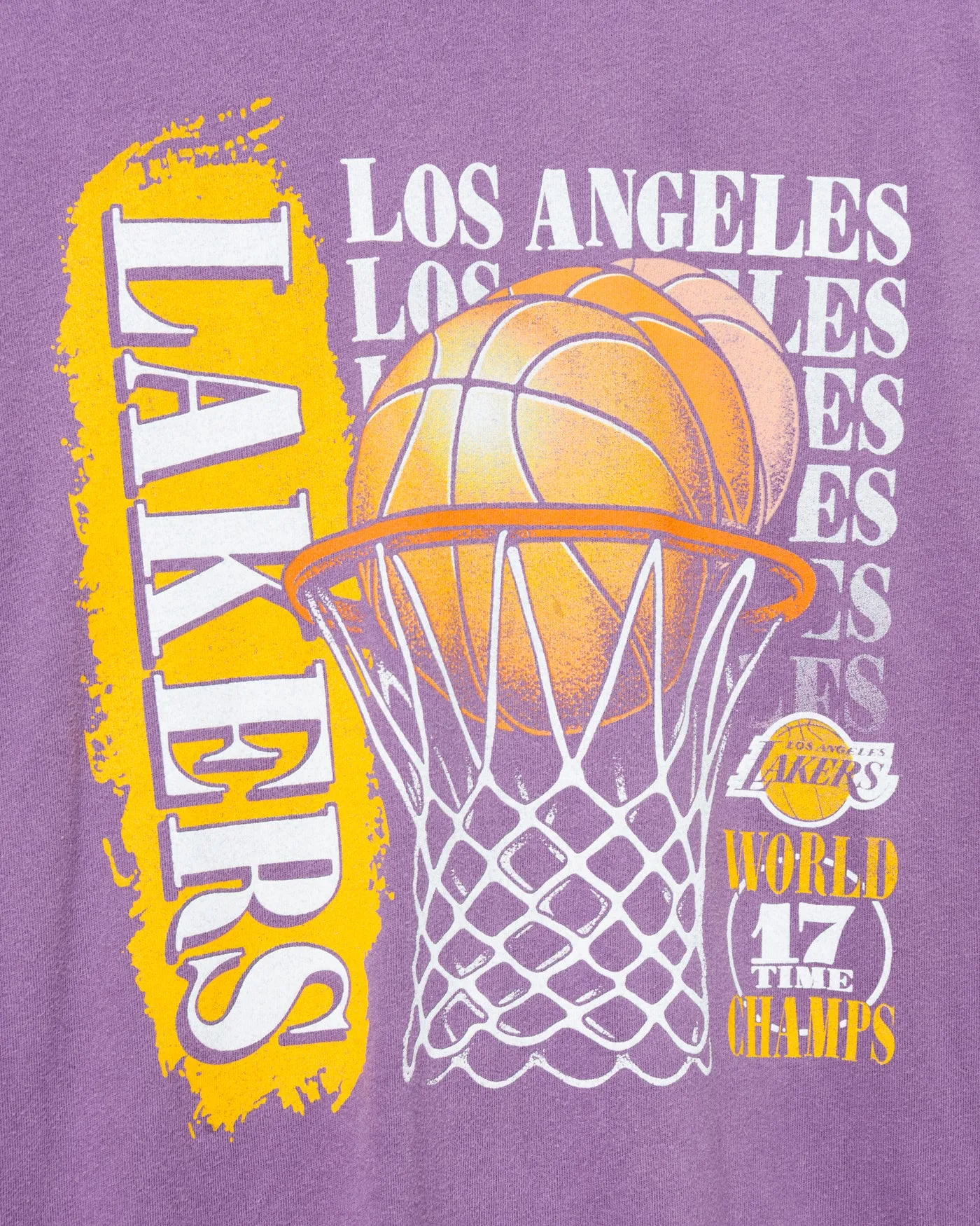 Los Angeles Lakers 17X Champs Vintage Tee sold by Junk Food Clothing product image thumbnail 3