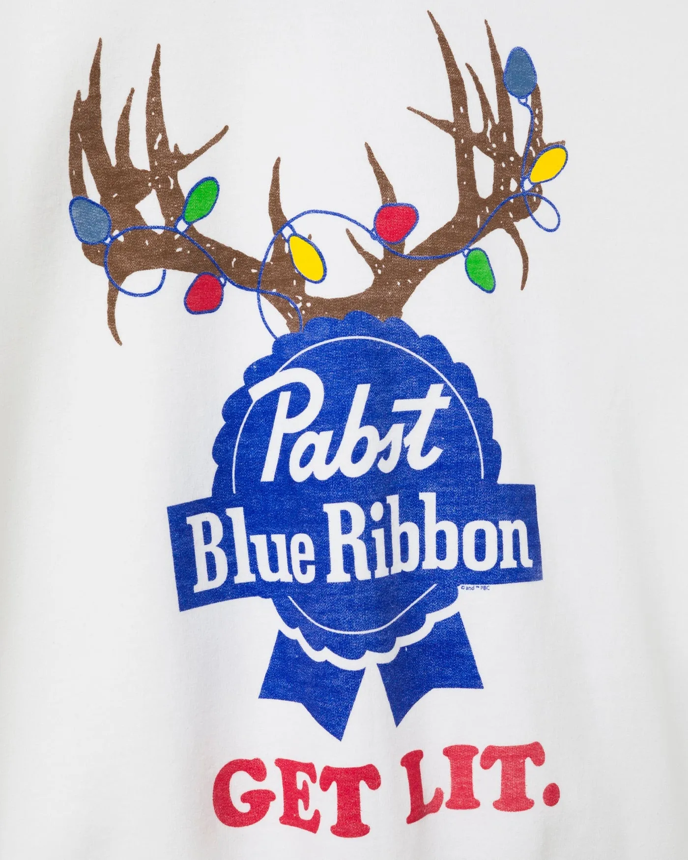 Pabst Holiday Lights Flea Market Fleece sold by Junk Food Clothing product image thumbnail 5