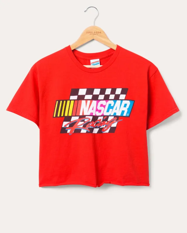 Women's NASCAR Racing Flea Market Crop Tee sold by Junk Food Clothing