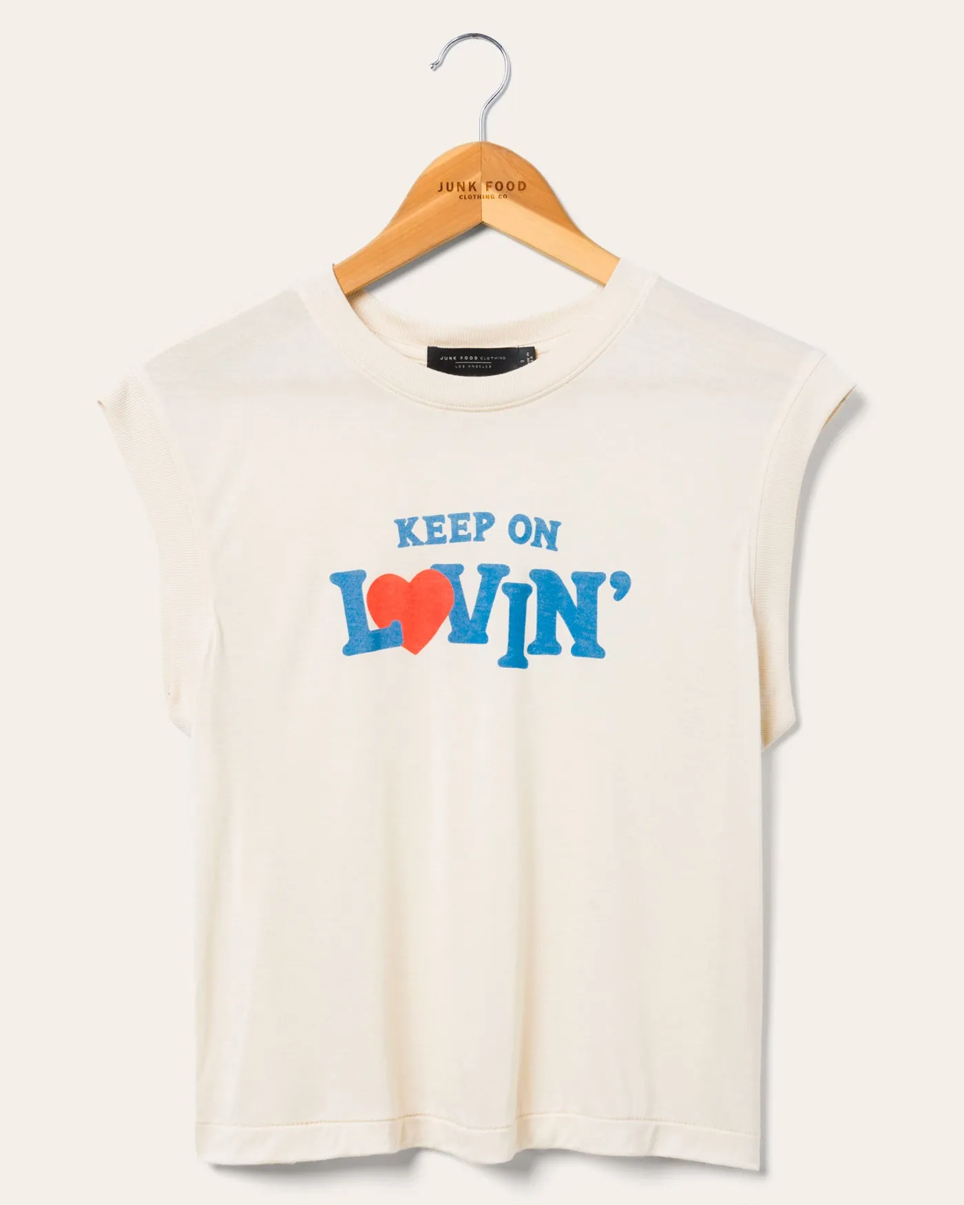 Women's Keep on Lovin Vintage Tissue Tank sold by Junk Food Clothing