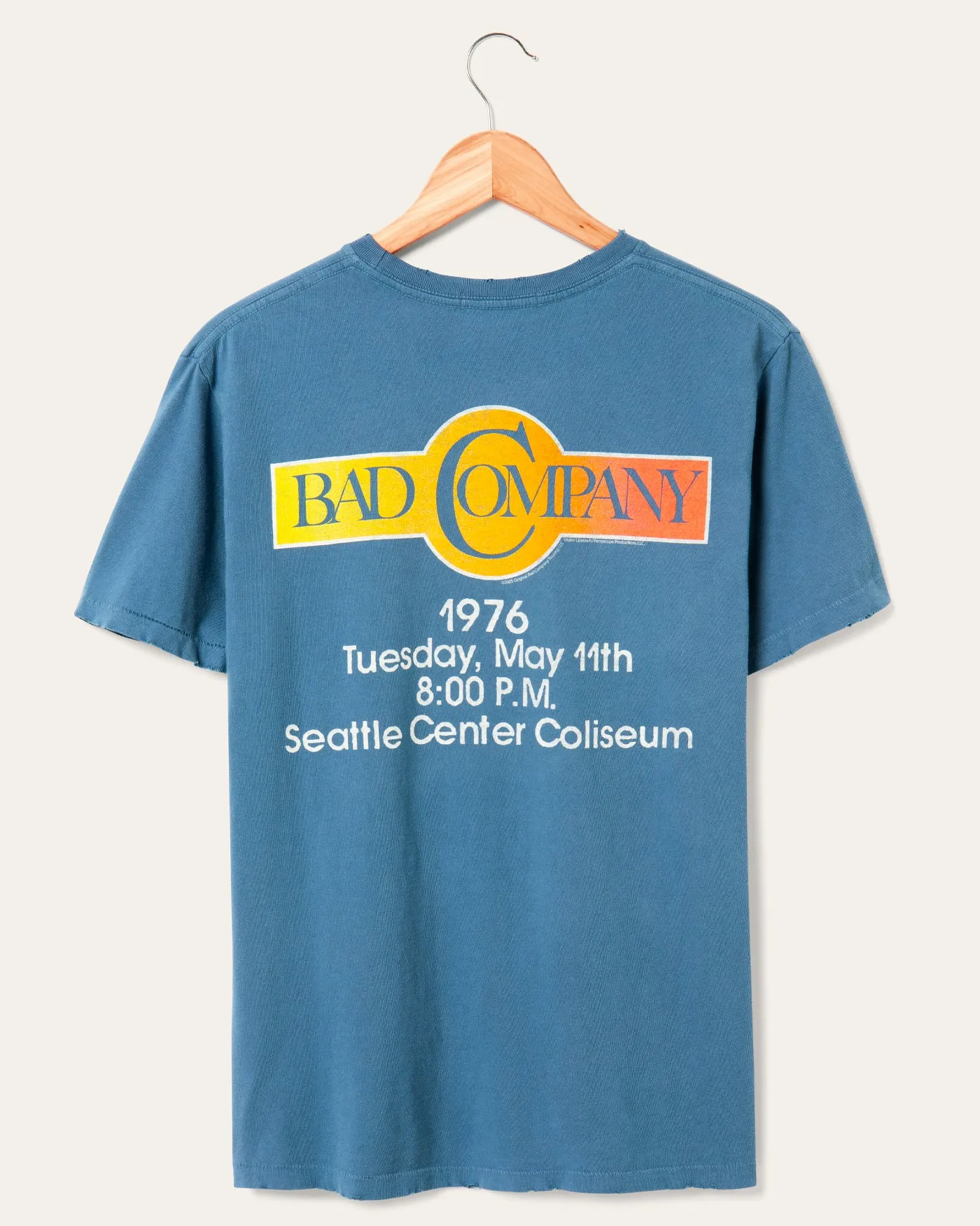 Bad Company 1976 Concert Return Vintage Tee sold by Junk Food Clothing product image thumbnail 2
