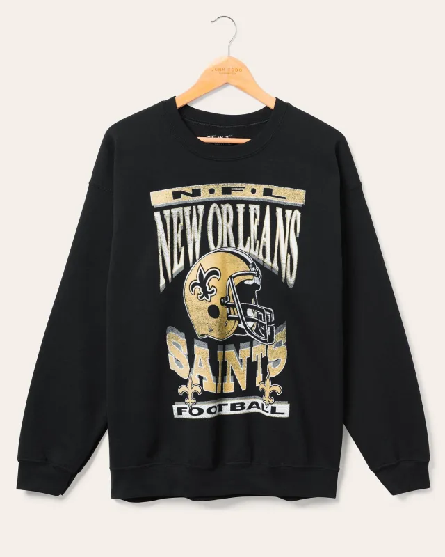 New Orleans Saints Helmet Flea Market Crew Fleece sold by Junk Food Clothing