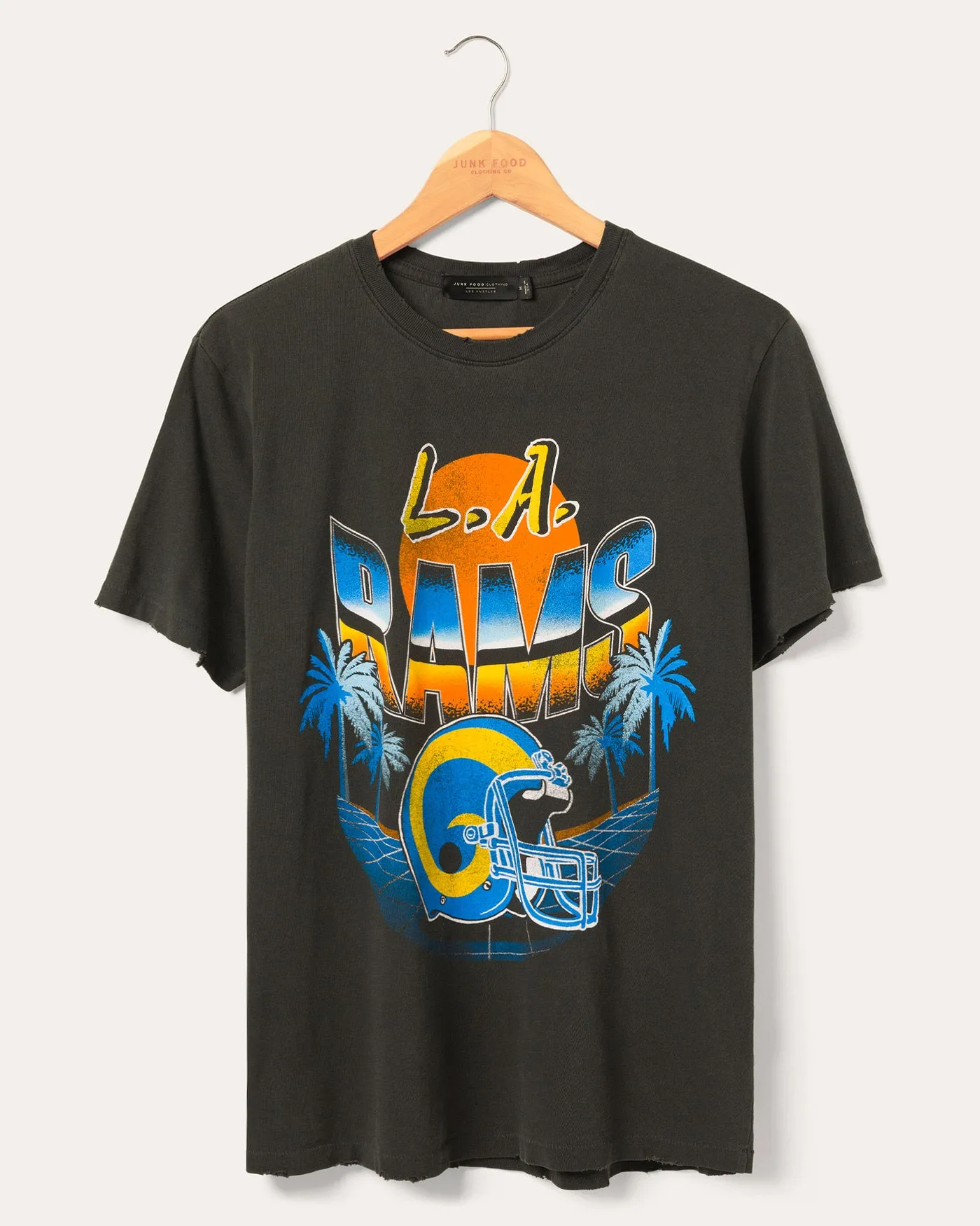 Los Angeles Rams Sunset Vintage Tee sold by Junk Food Clothing