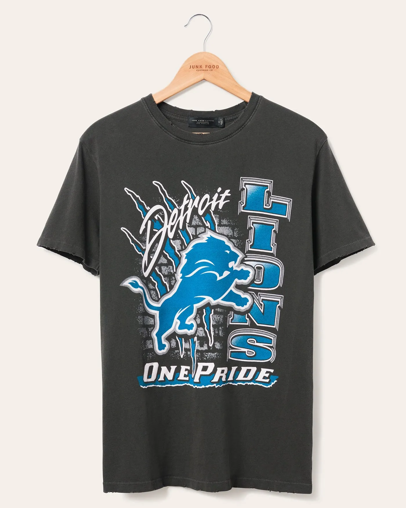 Detroit Lions One Pride Vintage Tee sold by Junk Food Clothing