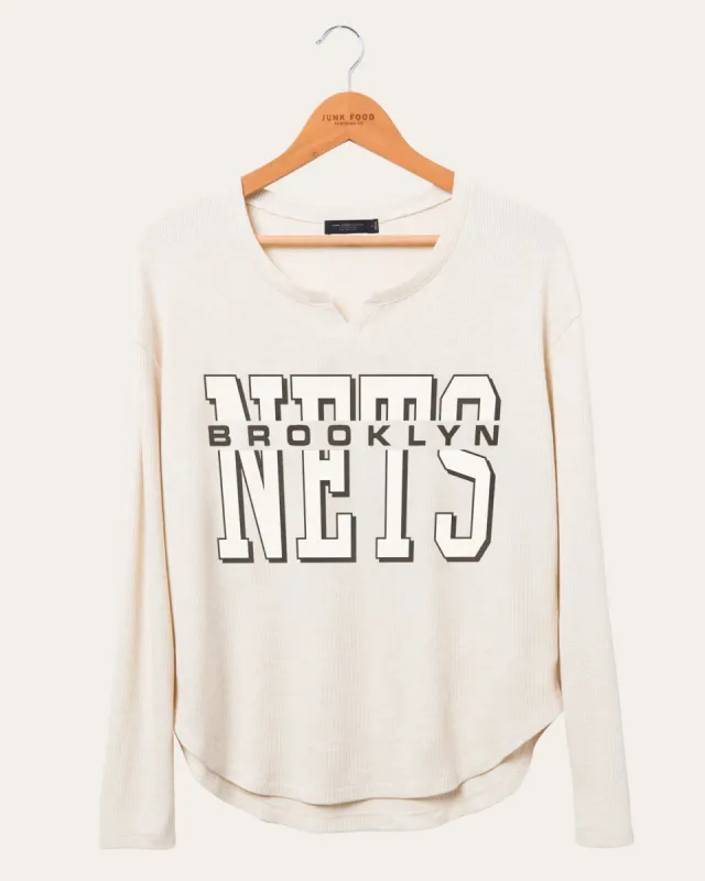 Women's NBA Brooklyn Nets Sunday Thermal sold by Junk Food Clothing