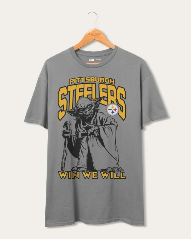 Steelers Star Wars™ Yoda™ Win We Will Tee sold by Junk Food Clothing