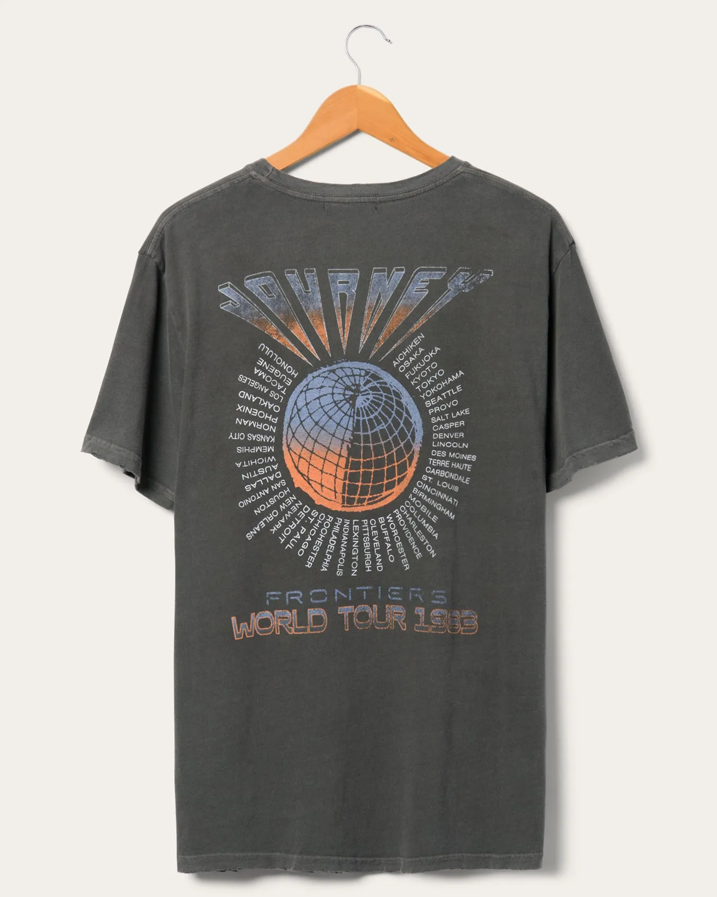 Journey Frontiers World Tour Vintage Tee sold by Junk Food Clothing product image thumbnail 2